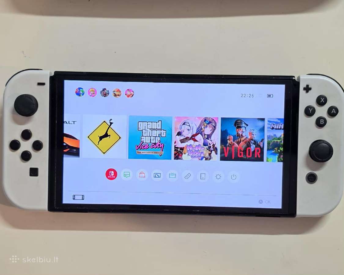 Nintendo Switch Oled (Balta) + Priedai + Paskyra - nuotraukos Nr. 2