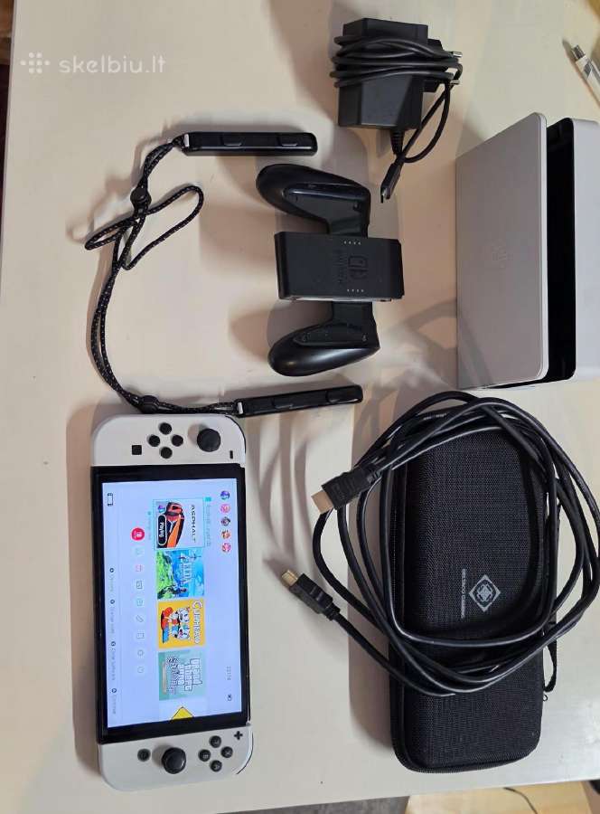 Nintendo Switch Oled (Balta) + Priedai + Paskyra - nuotraukos Nr. 4