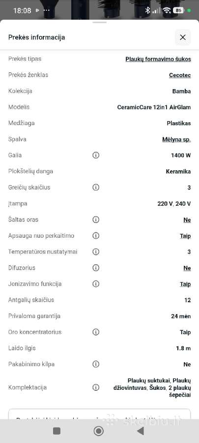 Plaukų Formavimo Prietaisas - nuotraukos Nr. 3