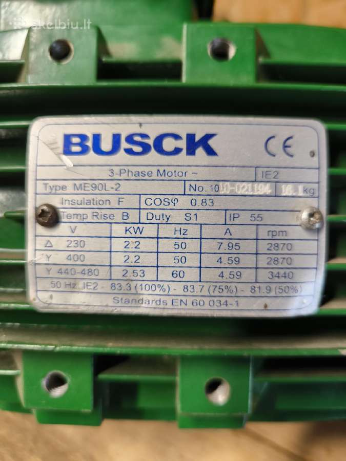 2.2kw trifazis elektros variklis - nuotraukos Nr. 3