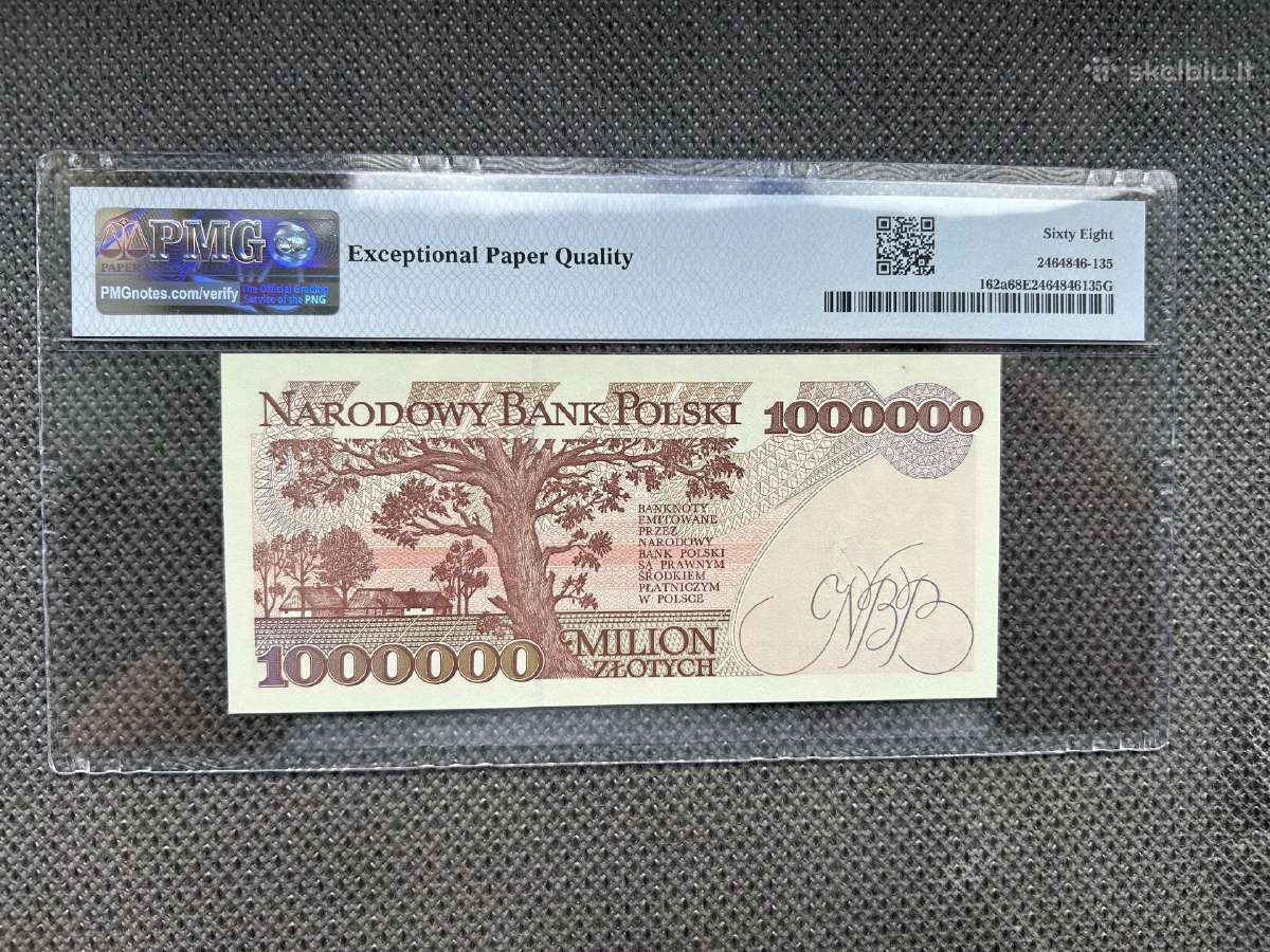 1000000 zlotų 1993 m. Pmg68 - nuotraukos Nr. 2