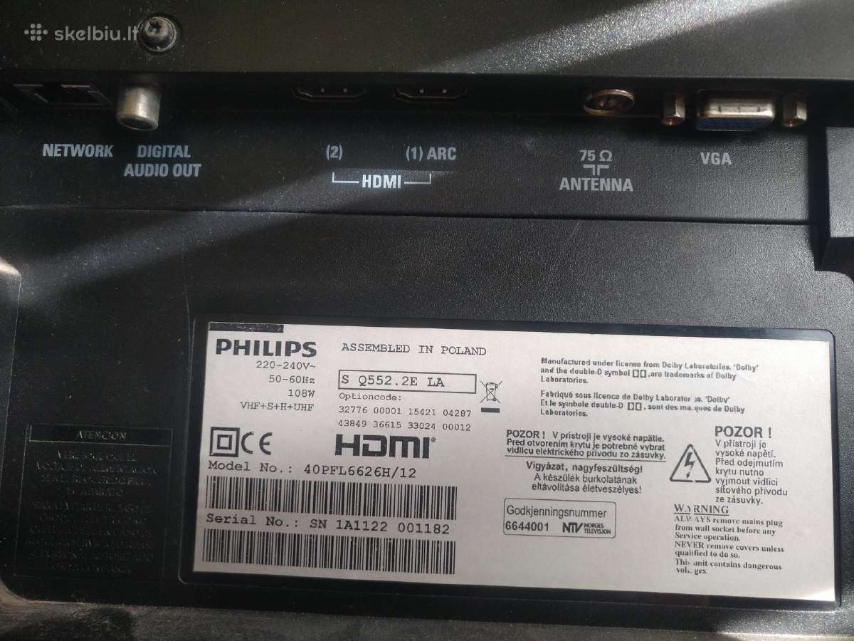 Televizorius Philipssmart LED TV 600serija 40coliu - nuotraukos Nr. 3