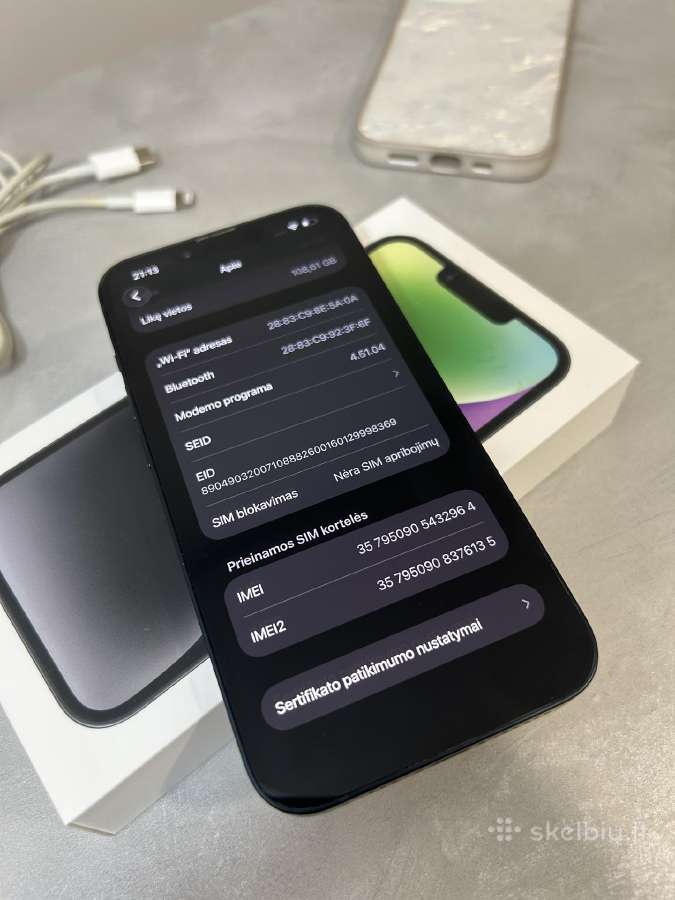 iPhone 14 128gb 79% black - nuotraukos Nr. 10