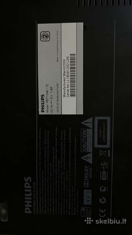 Philips Pet1046/12 – nešiojamasis Dvd grotuvas - nuotraukos Nr. 16