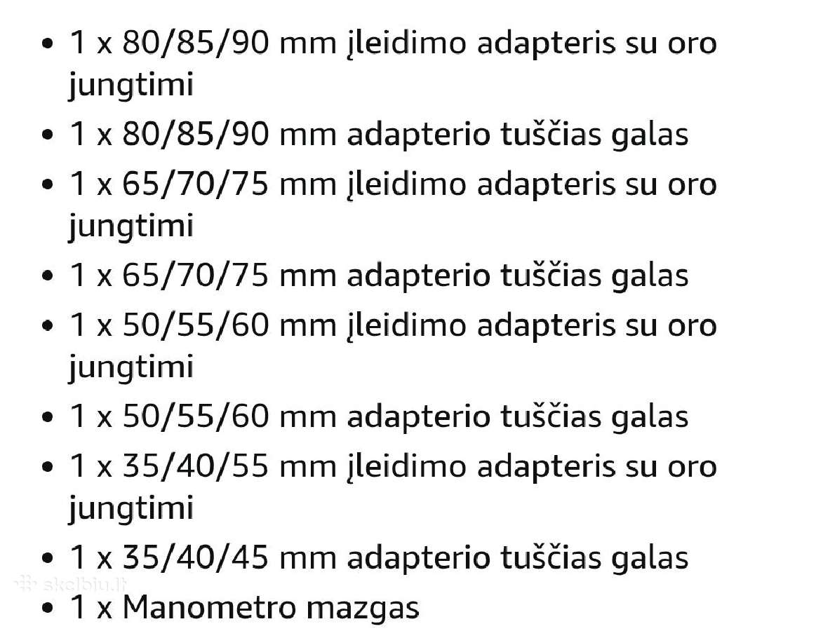 Testavimo rinkinys turbo sistemoms 9 vnt - nuotraukos Nr. 3