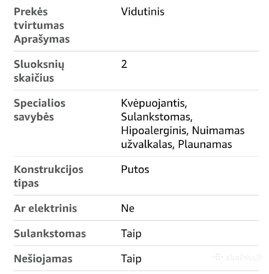 3-1 sulankstomas čiužinys Vesgantti - nuotraukos Nr. 5