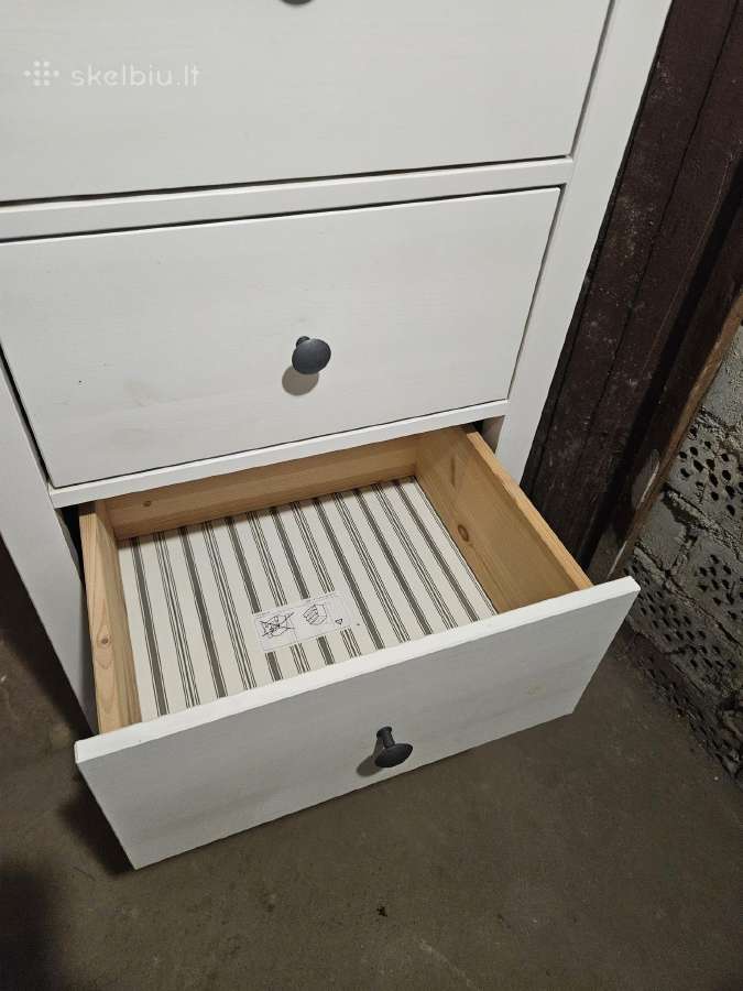 Ikea Hemnes balta komoda, 5 stalčių, 1305739 cm - nuotraukos Nr. 3