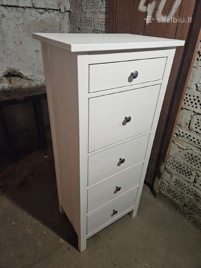 Ikea Hemnes balta komoda, 5 stalčių, 1305739 cm - nuotraukos Nr. 5