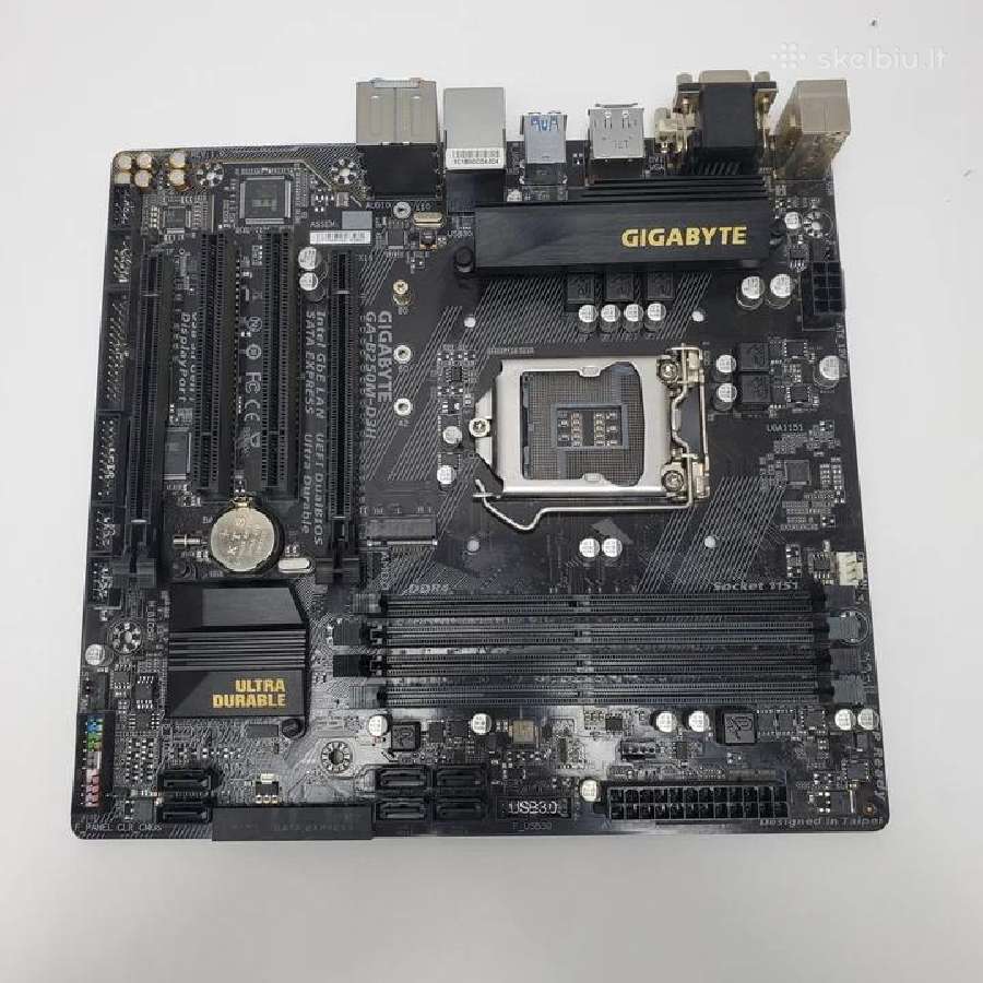Gigabyte Ga-b250m-d3h pagr. plokštė (Lga1151) M.2 - nuotraukos Nr. 6