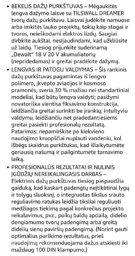 Akumuliatorinis dažų purkštuvas - nuotraukos Nr. 4