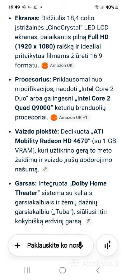 Acer aspire 8935g - nuotraukos Nr. 4