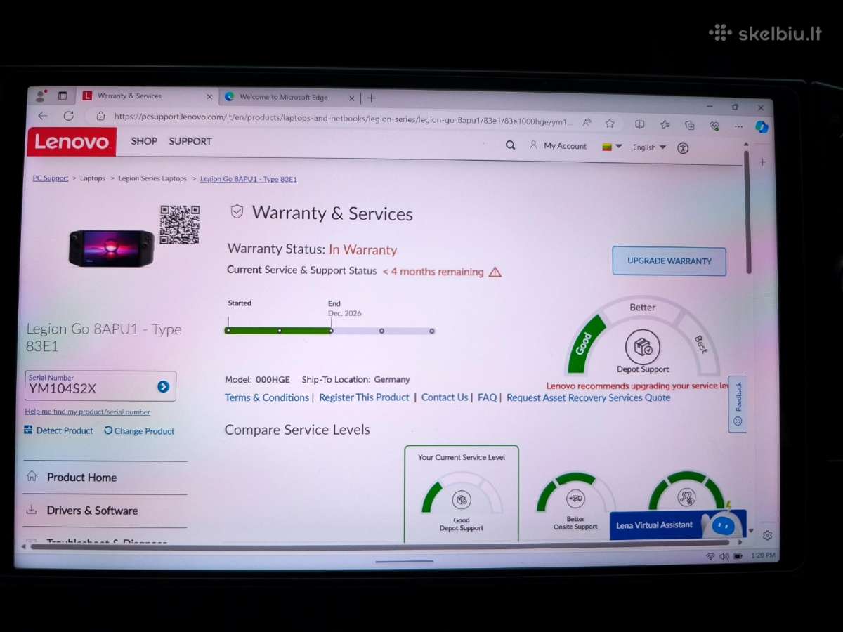 Lenovo Legion Go 8apu1 Z1 Extreme 512gb Garantija - nuotraukos Nr. 8
