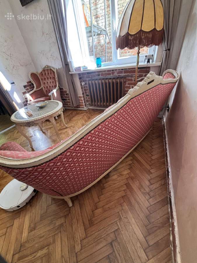Vintažinis rokoko stiliaus minkštų baldų komplekta - nuotraukos Nr. 7