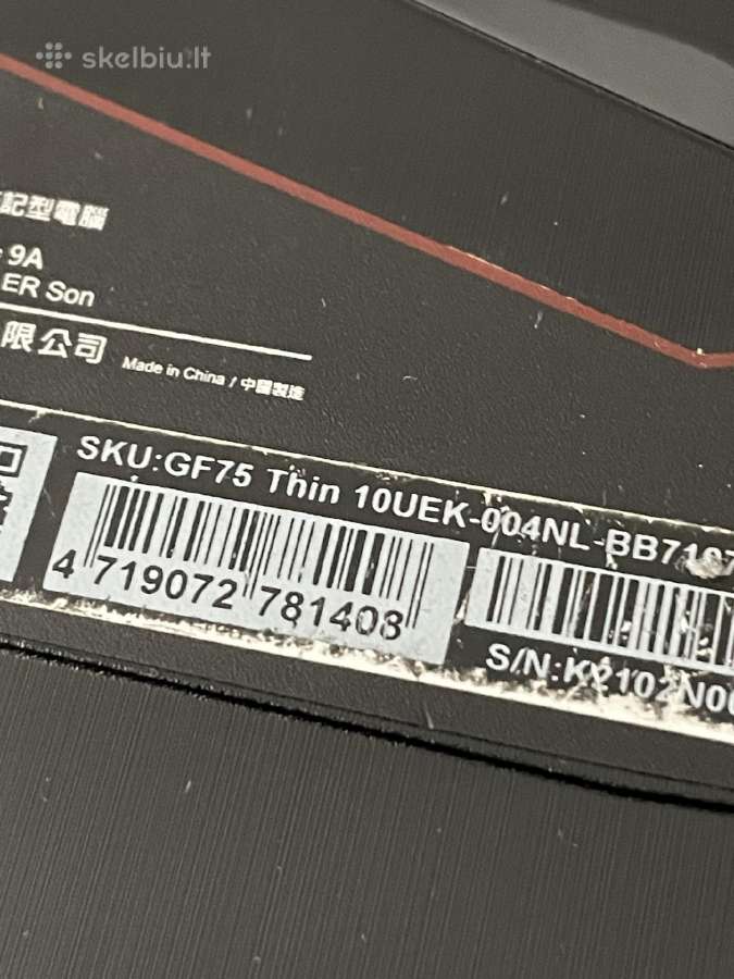 Msi Thin 17 10uek - nuotraukos Nr. 6