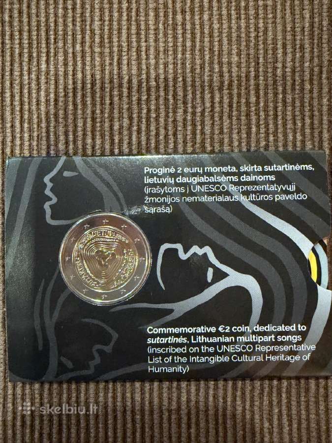 2eur. Lietuviškos monetos kortelėse - nuotraukos Nr. 5