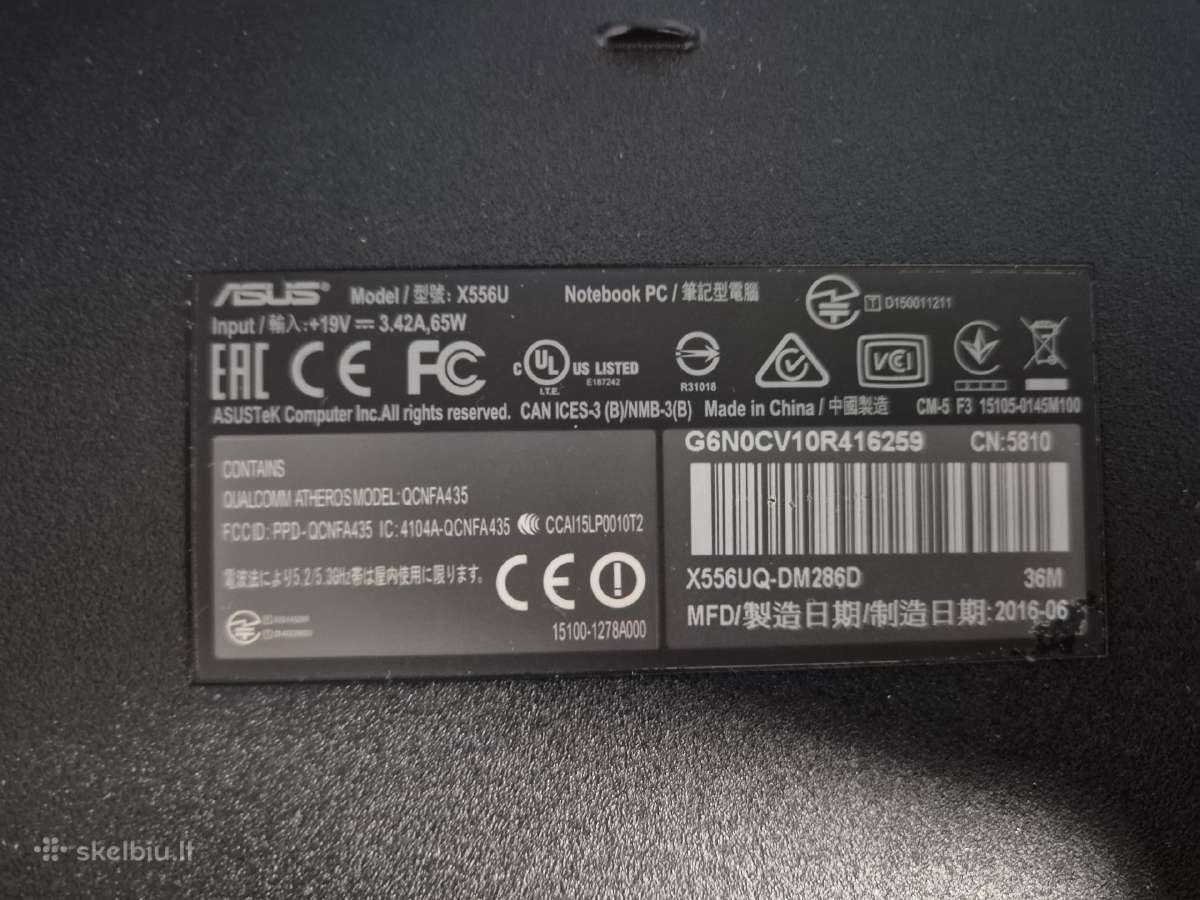 Asus X556u - nuotraukos Nr. 6
