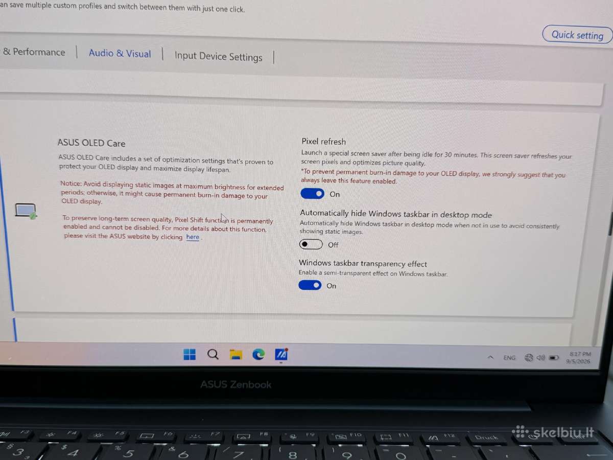 Asus Zenbook 14,5 Oled Core i9 - nuotraukos Nr. 8