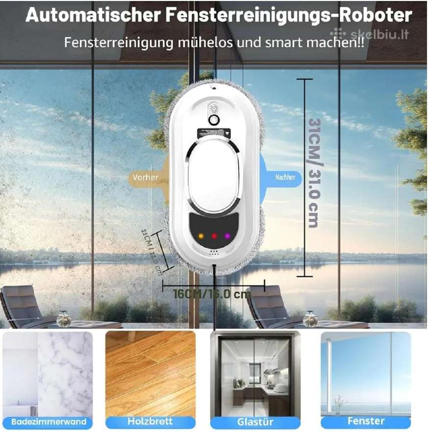 Langų valymo robotas Swbsll,5600pa - nuotraukos Nr. 4