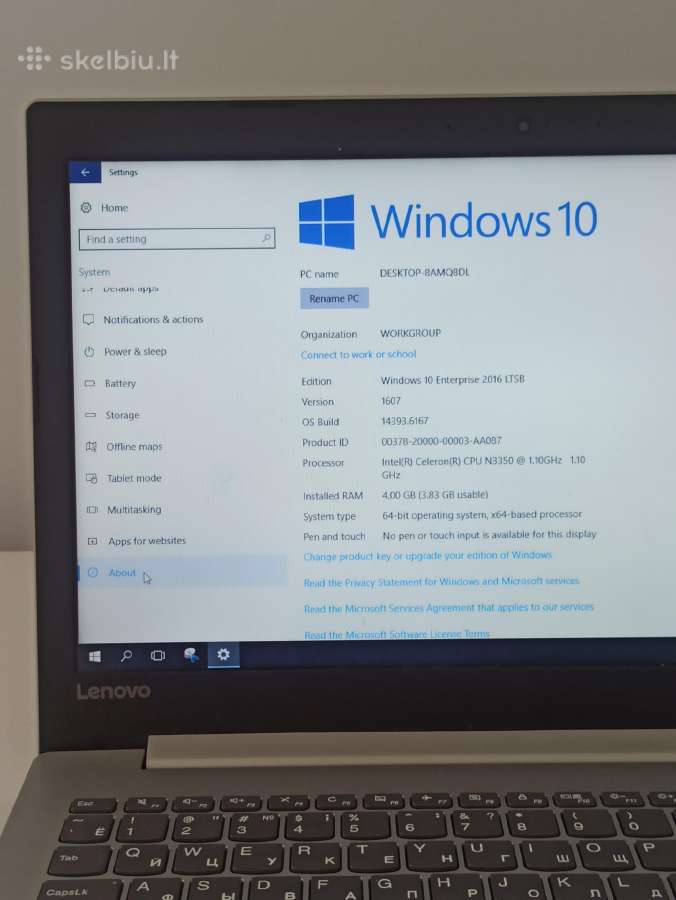 Lenovo 15,6" – nebrangus nešiojamas kompiuteris - nuotraukos Nr. 2