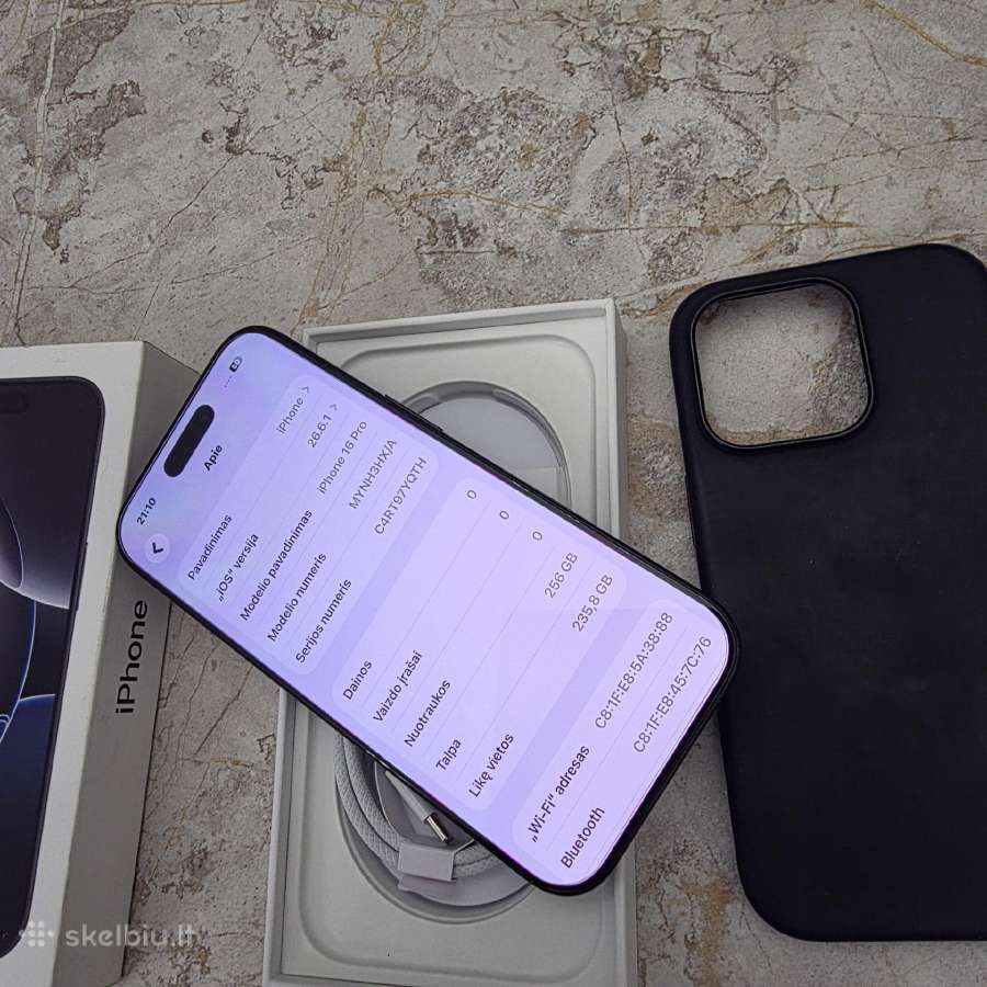 Parduodu Apple 16 Pro 256gb - nuotraukos Nr. 4