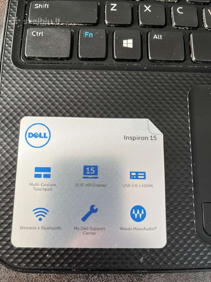 Nešiojamas kompiuteris Dell Inspiron15 - nuotraukos Nr. 2