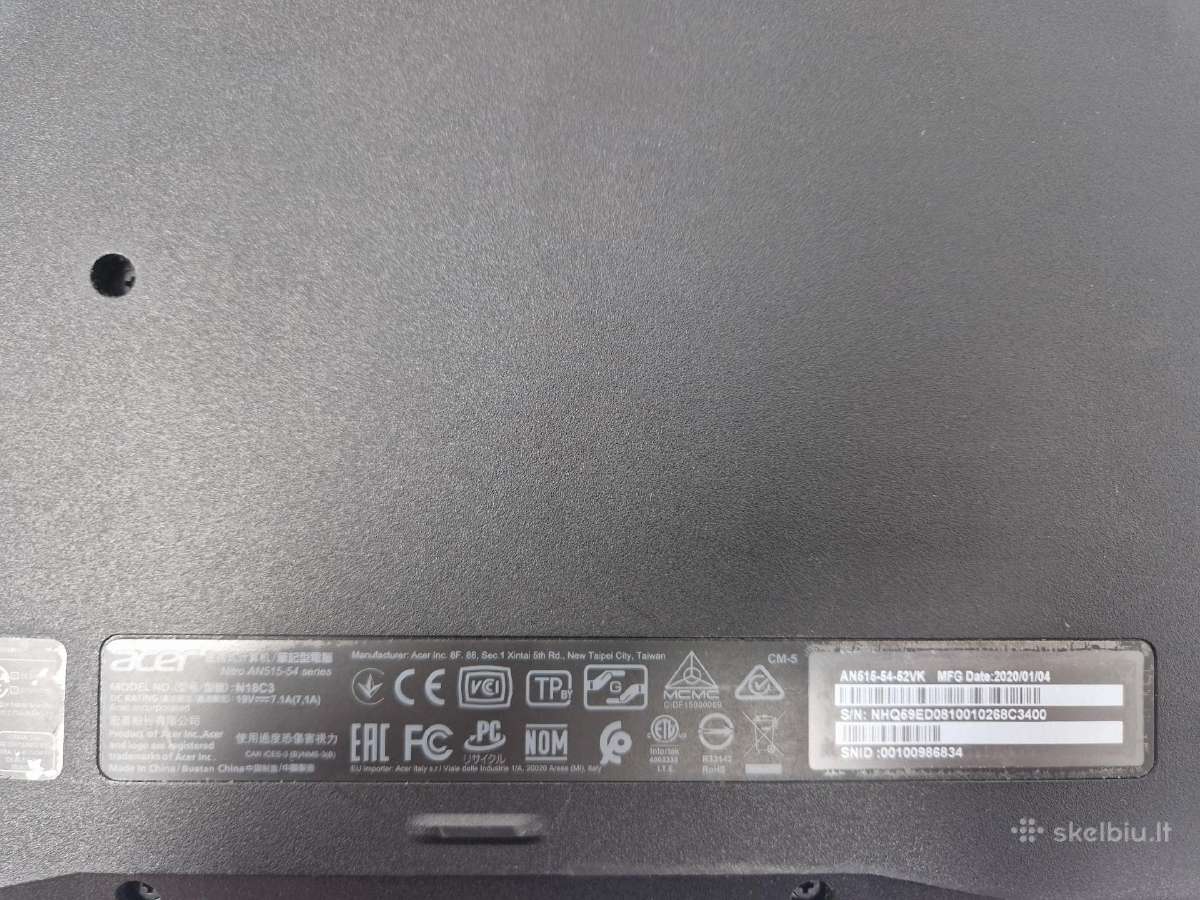 Acer Nitro5 An515-54/i5-9300h/16gb/512ssd - nuotraukos Nr. 8
