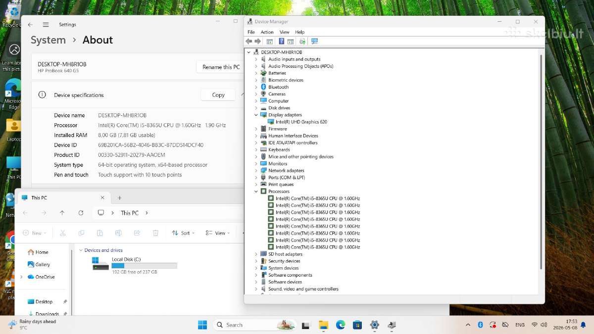 Hp Probook 640 G5 i5 8gb 256ssd Touch - nuotraukos Nr. 6