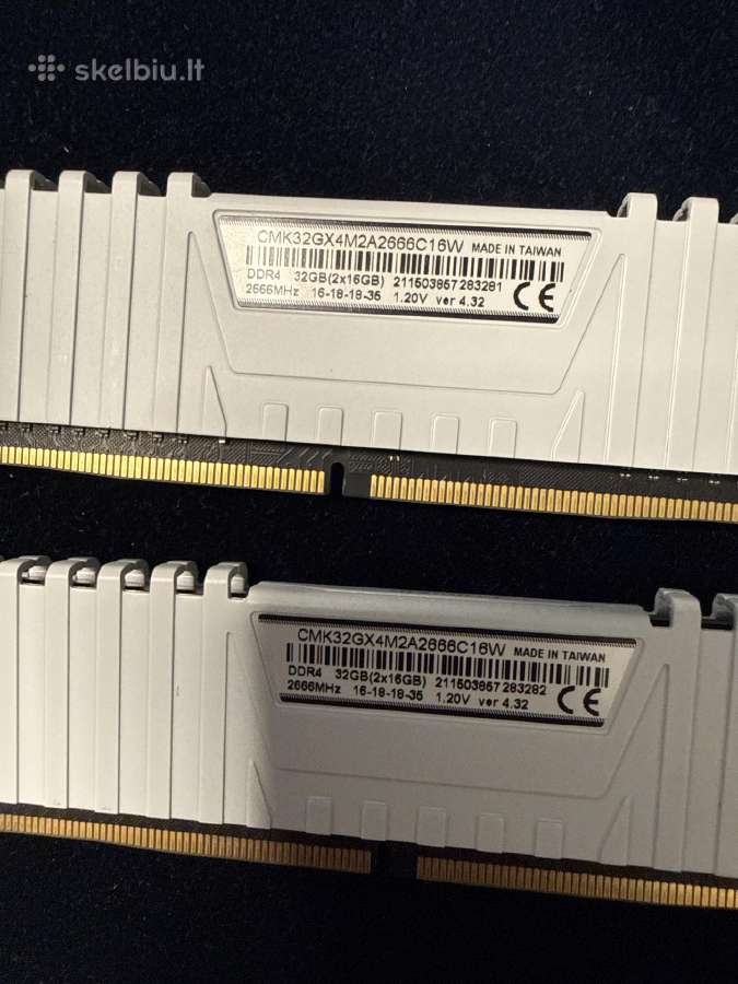 Corsair Vengeance Ddr4 32gb (2x16gb) 2666mhz - nuotraukos Nr. 2