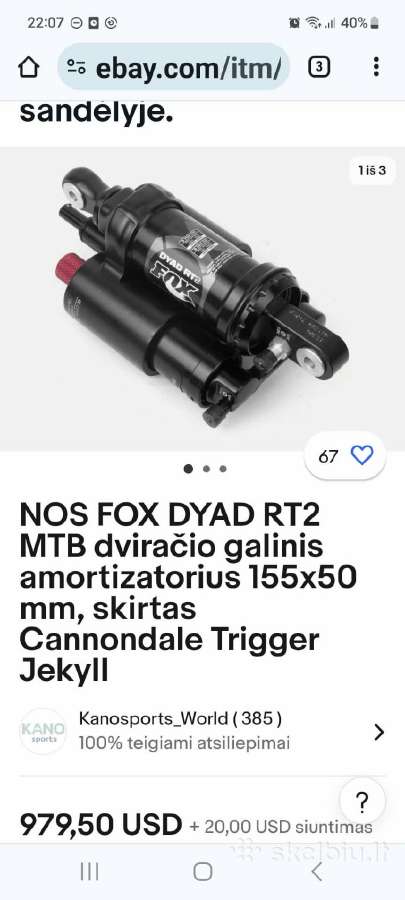 Kalnu dviratis cannondale claymore - nuotraukos Nr. 6