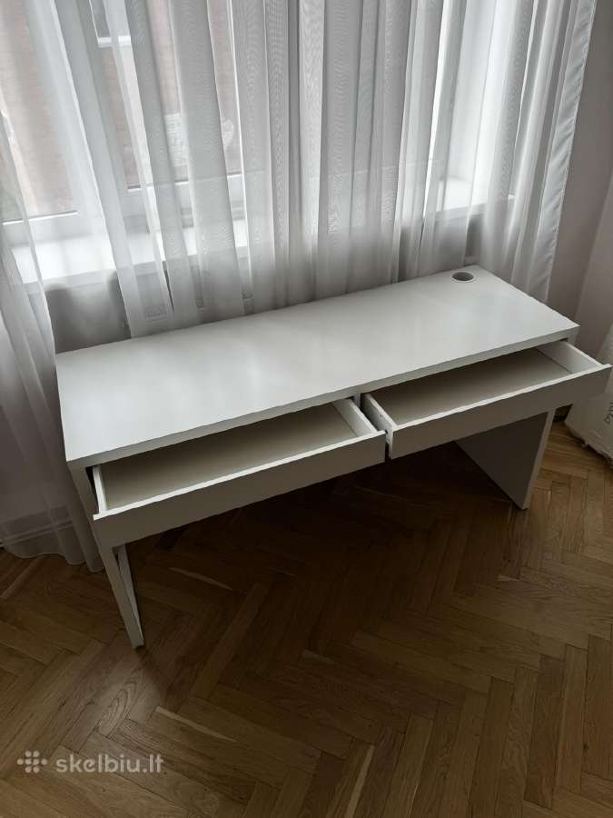 Ikea - Micke. Rašomasis stalas, balta, 142x50. - nuotraukos Nr. 4