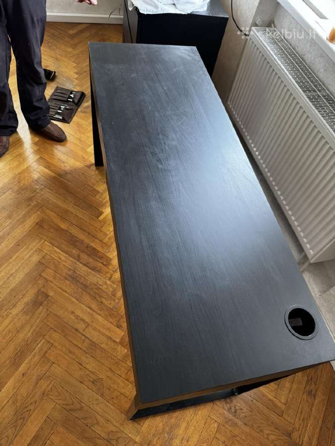 Ikea-micke. Rašomasis stalas, juodas, 142x50. - nuotraukos Nr. 3