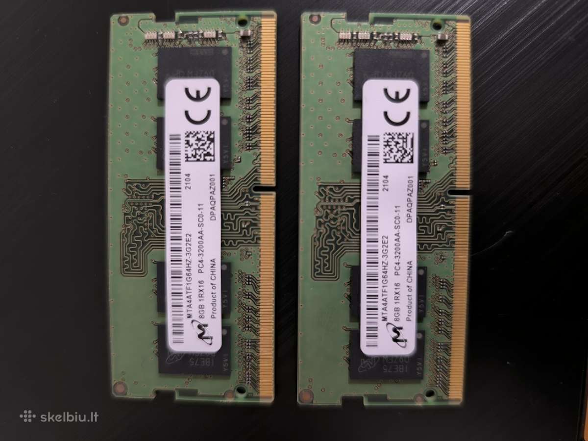 16gb (2x8gb) Micron Ddr4 3200mhz So-dimm - nuotraukos Nr. 2