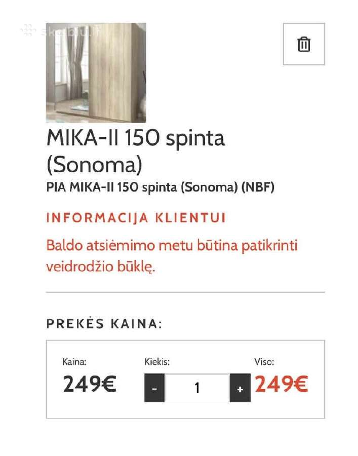 Pia Mika-II 150 spinta (Sonoma) - nuotraukos Nr. 4