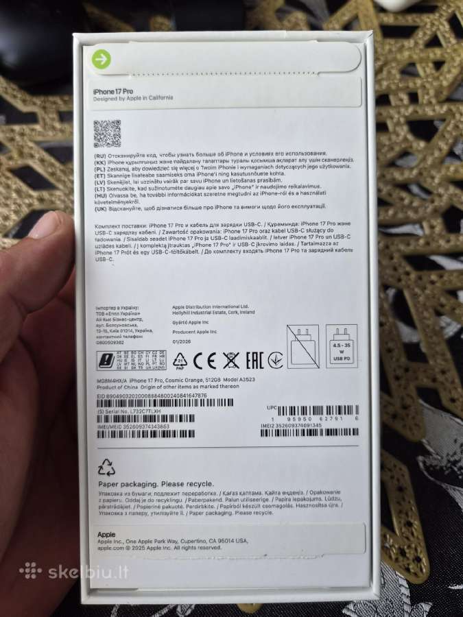 iPhone 17 Pro Cosmic Orange 512gb - nuotraukos Nr. 10