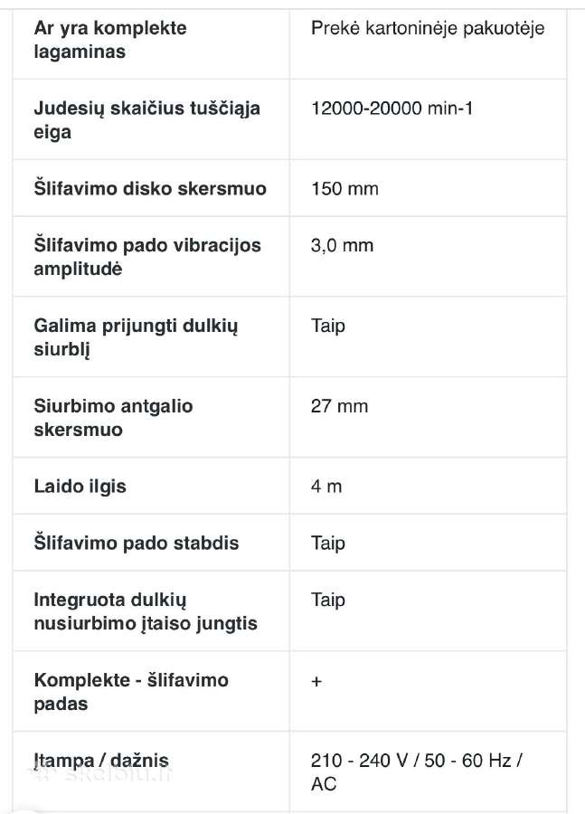 Flex Ore 3-150 Ec ekscentrinis šlifuoklis - nuotraukos Nr. 6