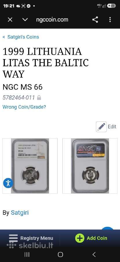 1999 1 LT Baltijos kelias Ms 66 Ngc - nuotraukos Nr. 3