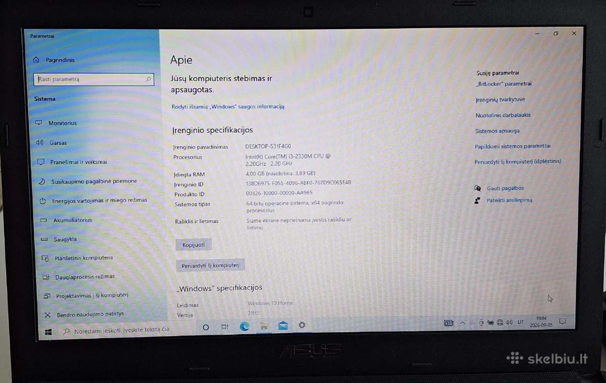 Asus X501a i3 / 4 GB / 320 GB / nauja baterija - nuotraukos Nr. 2