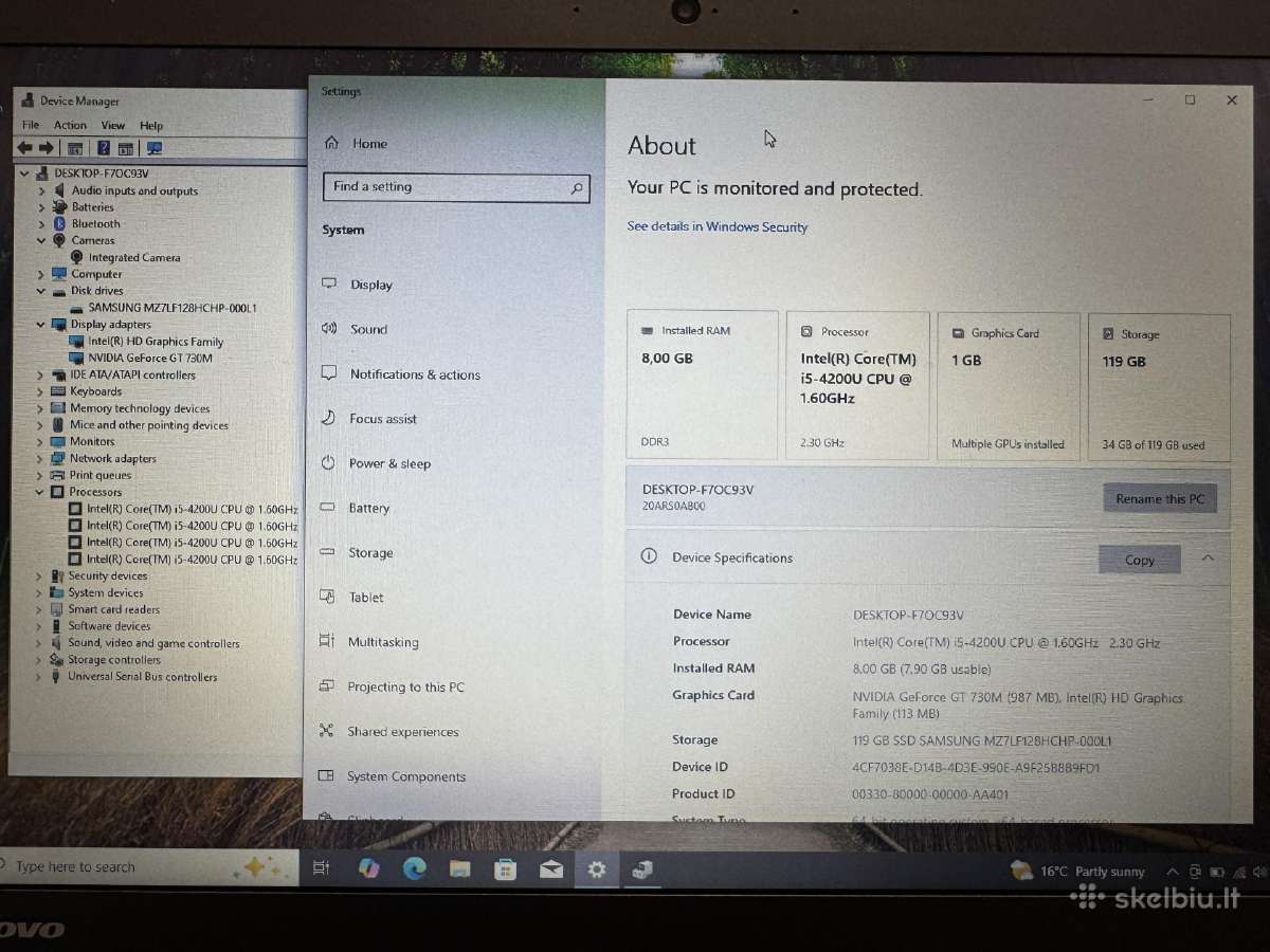 Lenovo Thinkpad T440s - nuotraukos Nr. 4