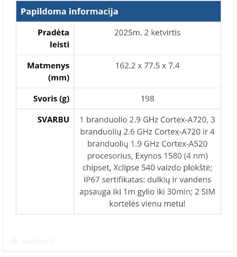 Parduodamas Samsung Galaxy A56 5G 256gb 8gb RAM - nuotraukos Nr. 11