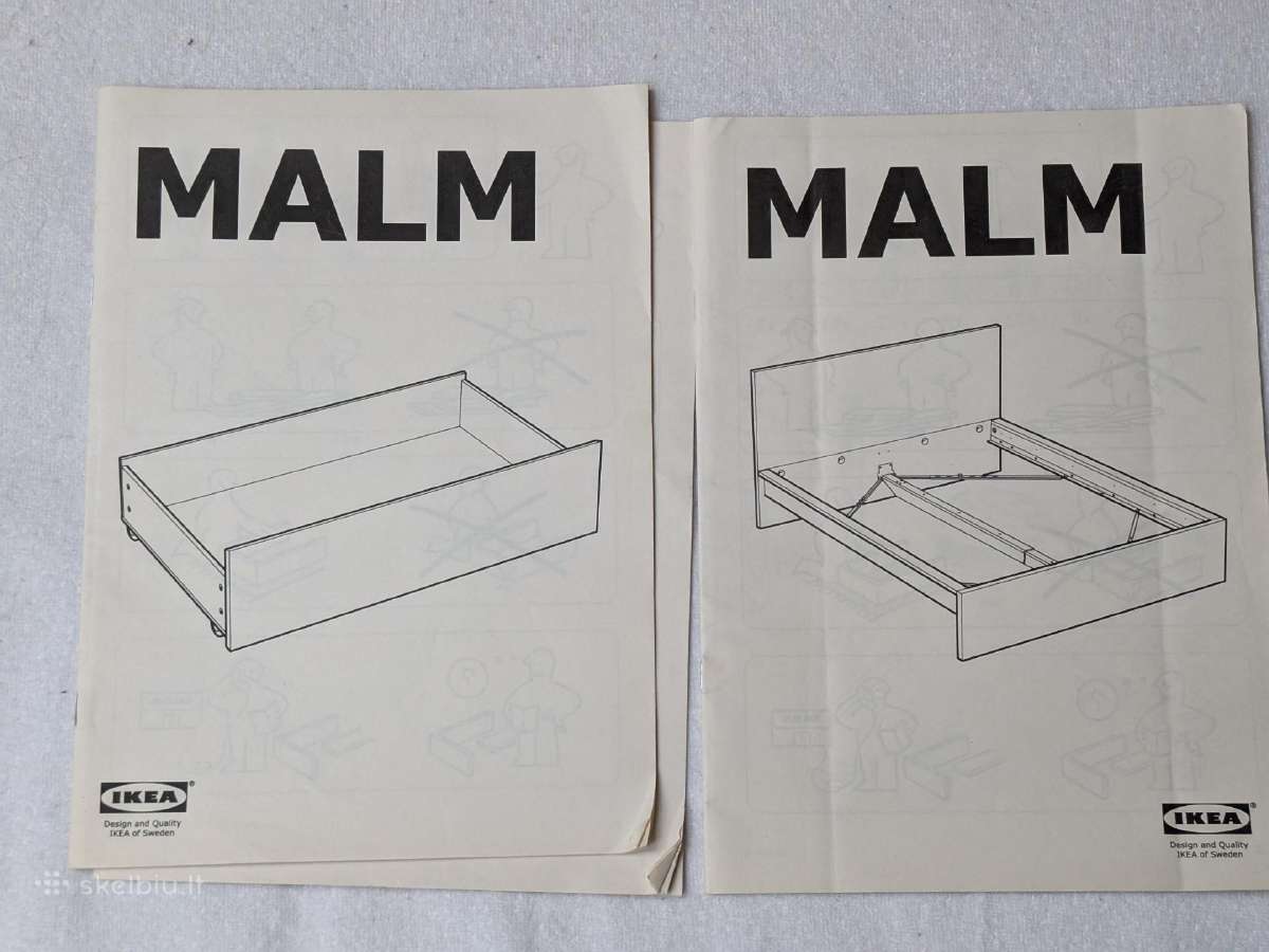 Ikea Malm lova 140x200cm - nuotraukos Nr. 6
