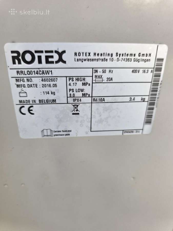 Rotex šilumos siurblys, oras vanduo - nuotraukos Nr. 4