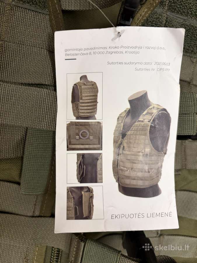 Nauja Taktinė karinė ekipuotės liemenė XL - nuotraukos Nr. 9