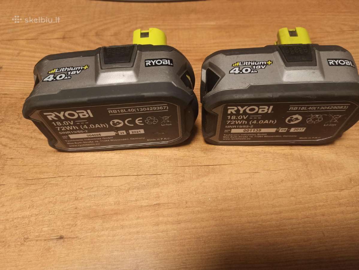 Ryobi 18v 4ah akumuliatoriai - nuotraukos Nr. 4