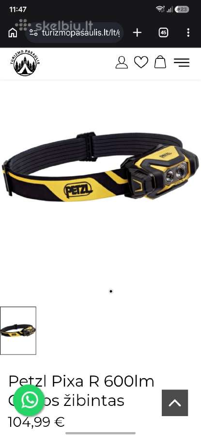 Petzl Pixa R 600lm Galvos žibintas - nuotraukos Nr. 4