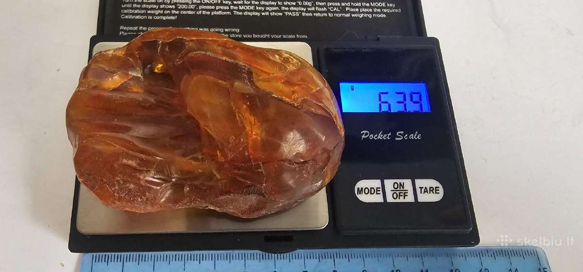 Gintaro grynuolis 64gr - nuotraukos Nr. 6