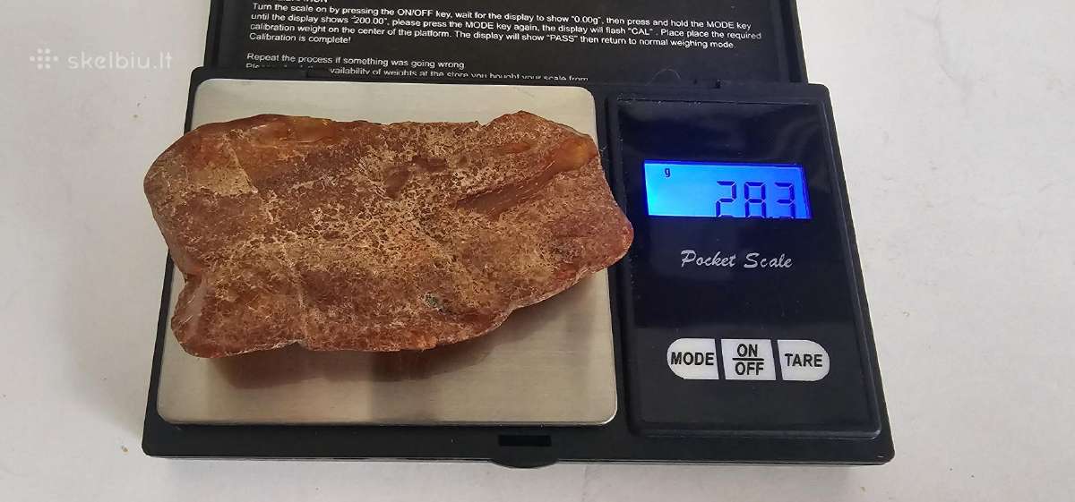 Gintaro grynuolis 28.3gr - nuotraukos Nr. 3