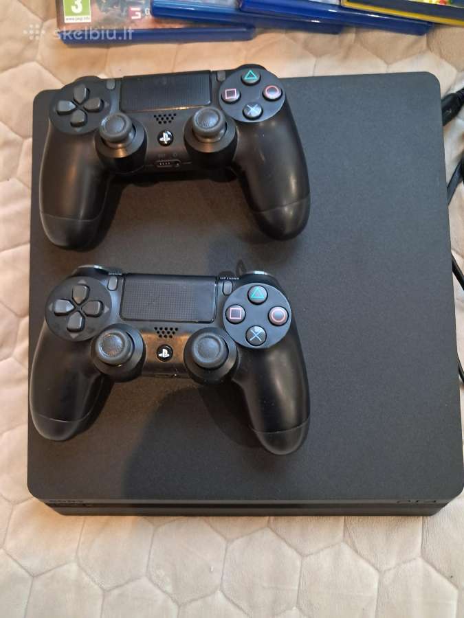 Ps4 Slim 1tb + 2 pulteliai + 9 žaidimai - nuotraukos Nr. 2