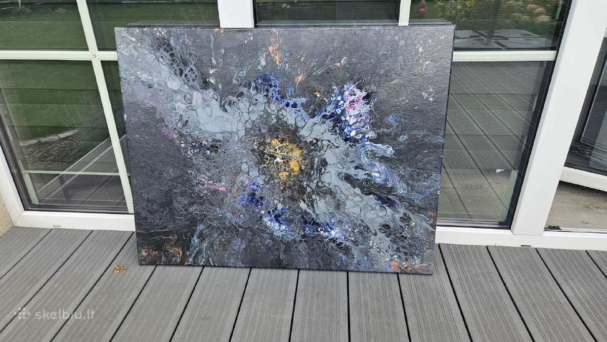 Rankų darbo paveikslas 70x90cm - nuotraukos Nr. 2