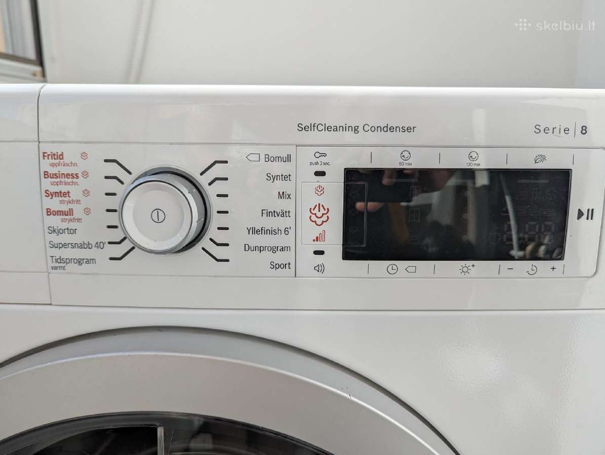 Naudota džiovyklė Bosch 9kg, A++, šilumos siurblys - nuotraukos Nr. 6