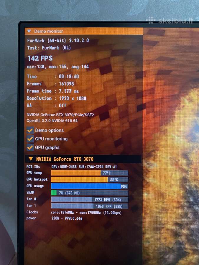 I5-10400f, 16 GB 3200 MHz, Rtx 3070 8 GB - nuotraukos Nr. 3